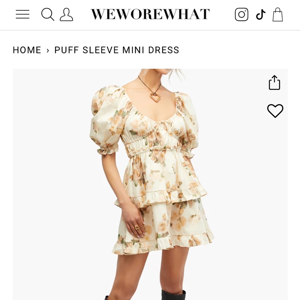 NWT. We wore what puff sleeve mini dress